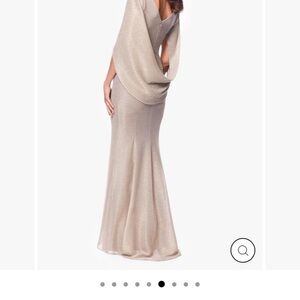 CELINE" BOAT NECK CRINKLE GOWN